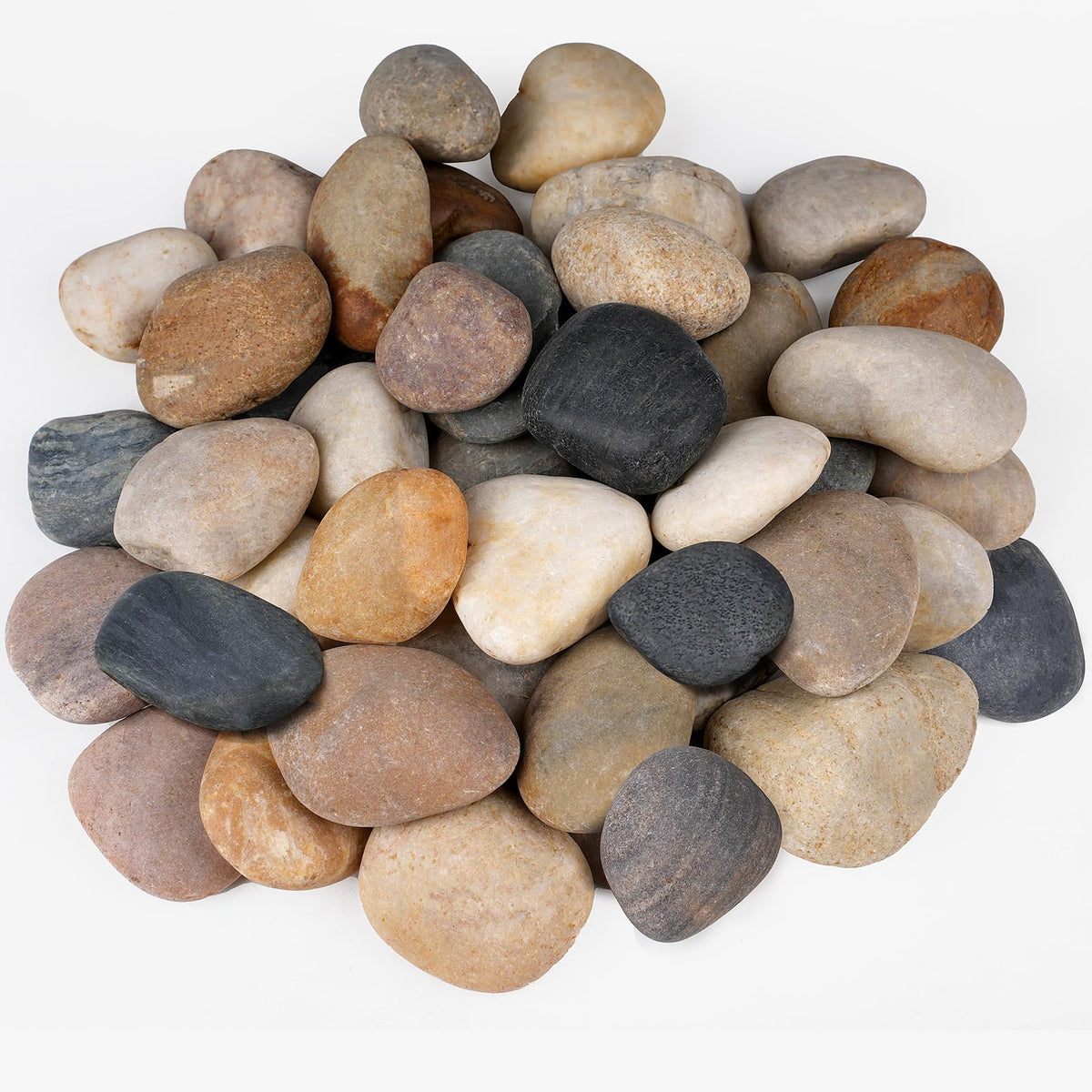 Rahato river stones 2-3 inch for aquariums improve natural habitat and aesthetics.