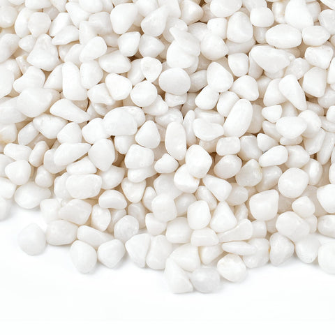 Rahato small white rocks for planters add polished elegance to indoor greenery