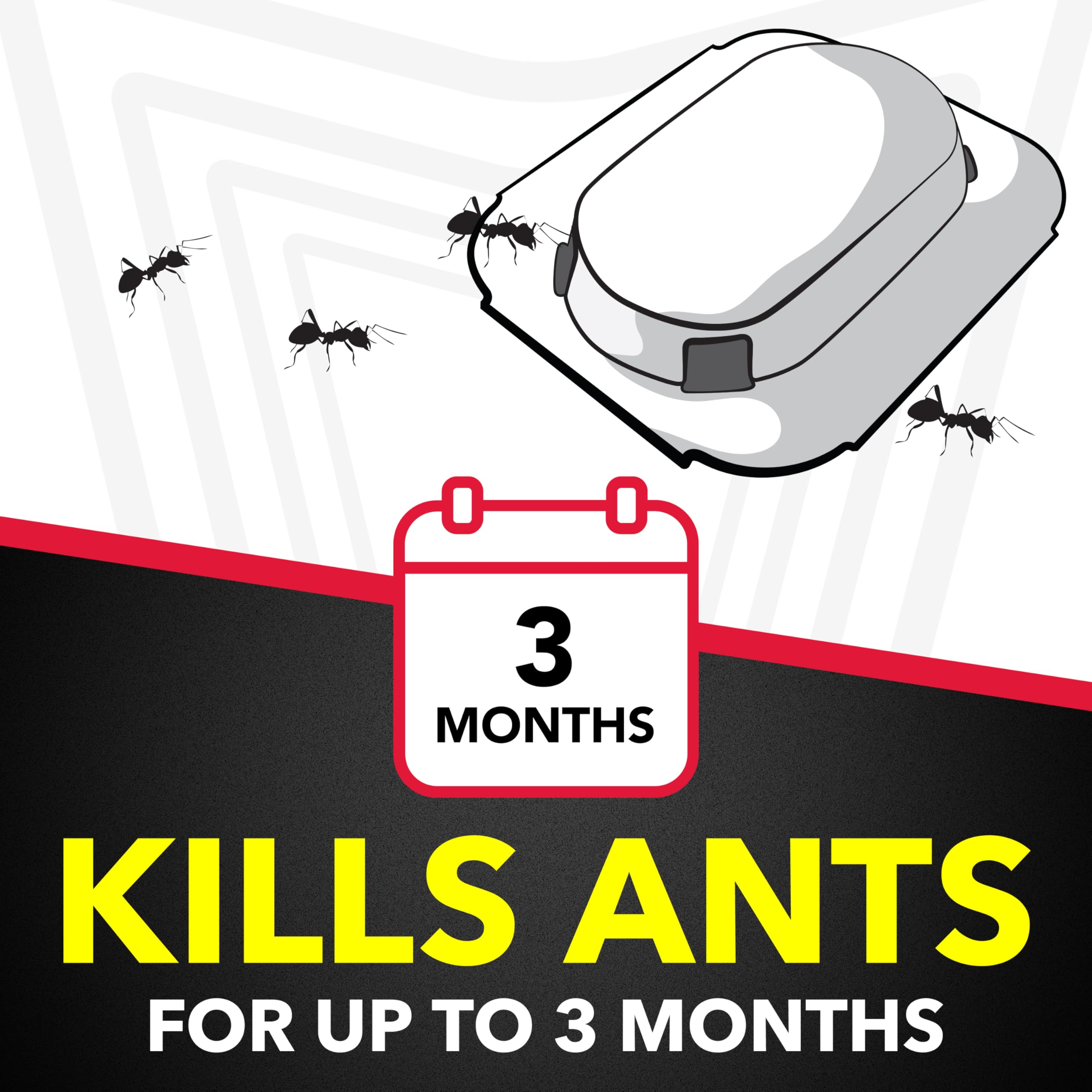 Close-up of Raid Ant Killer Baits traps with a child-resistant design for safe use.