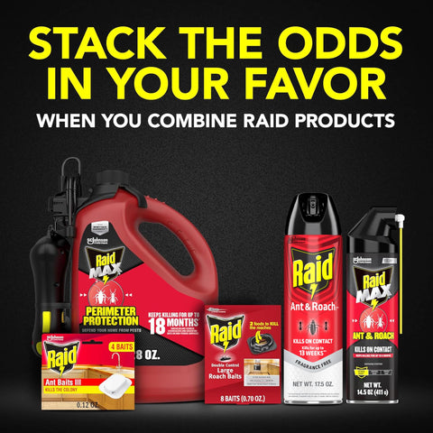 Raid Ant & Roach Killer 26 fragrance-free formula provides odor-free use