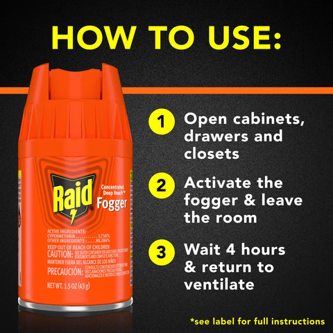 Raid Deep Reach Fogger ready for effective home pest control.