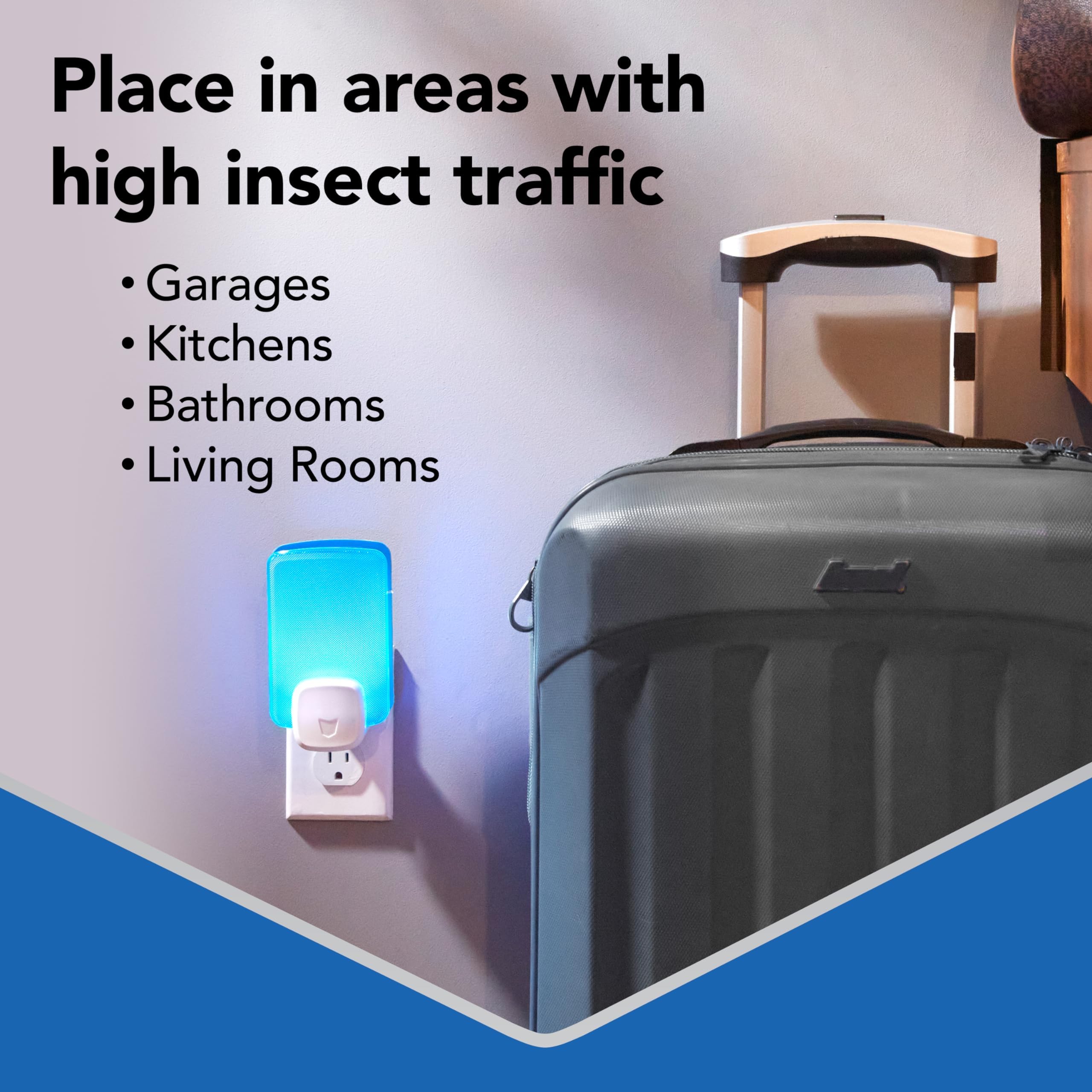 Raid Essentials Flying Insect Light Trap compact design stored in cabinet or shelf.