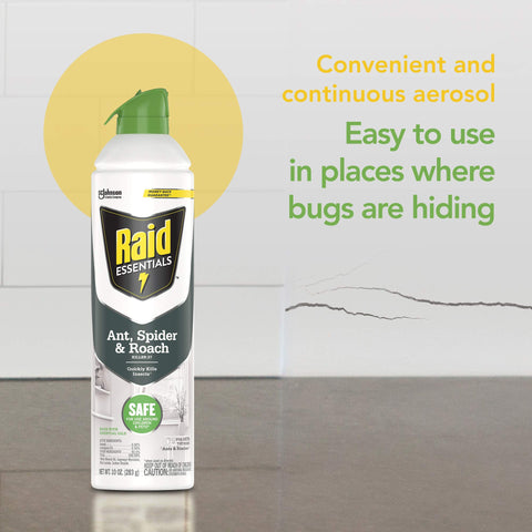 Raid Essentials locking cap adds safety when storing or handling the can.