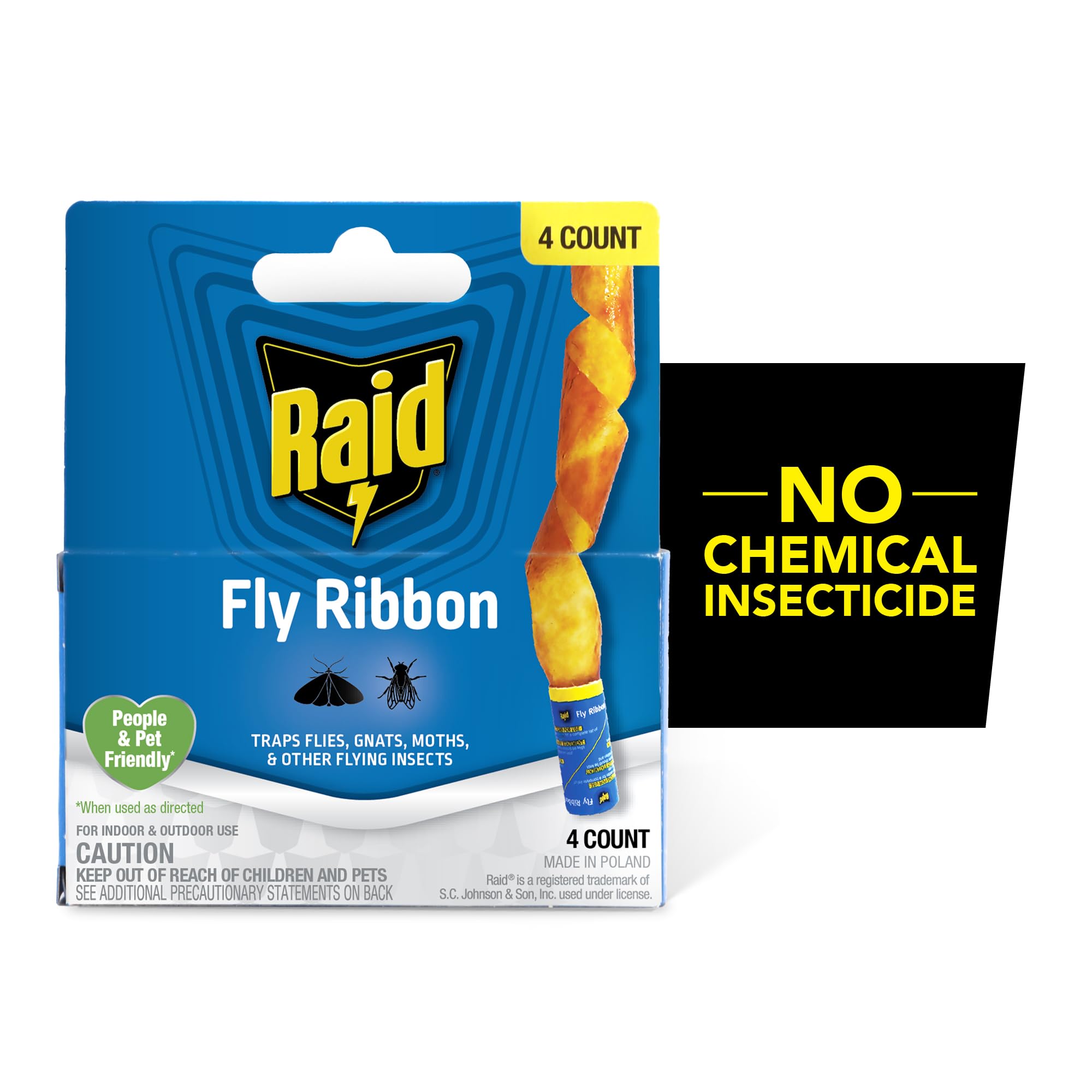 Raid FR3-RAID fly catcher ribbon hanging for quick placement near entryways.