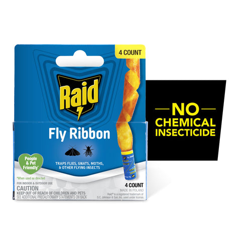 Raid FR3-RAID fly catcher ribbon hanging for quick placement near entryways.