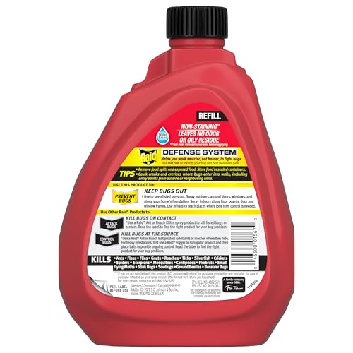 Raid Max Perimeter Protection refill label closeup for easy identification.