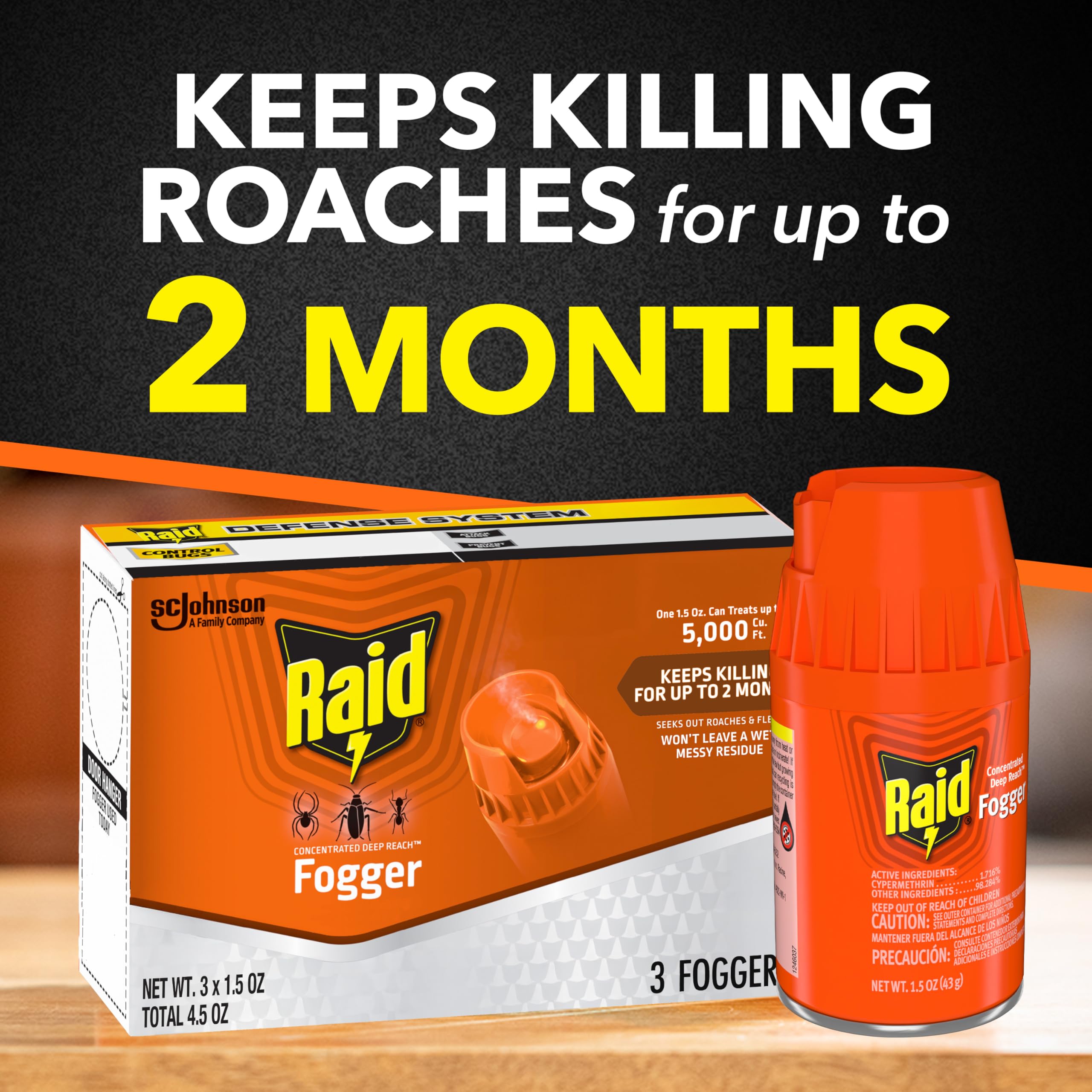 Raid Deep Reach Fogger residual action lasts up to two months