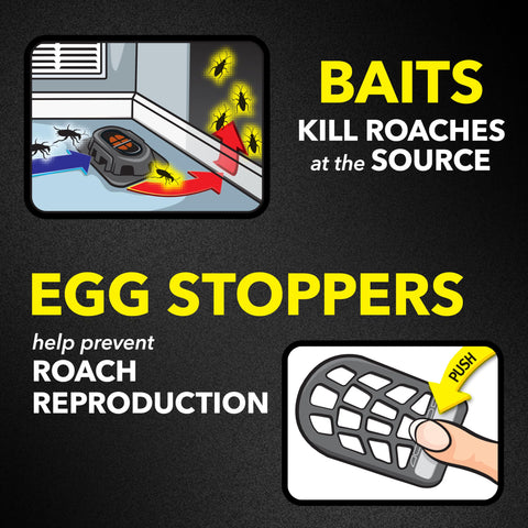 Two-food Raid bait system targets roaches hiding in cracks.