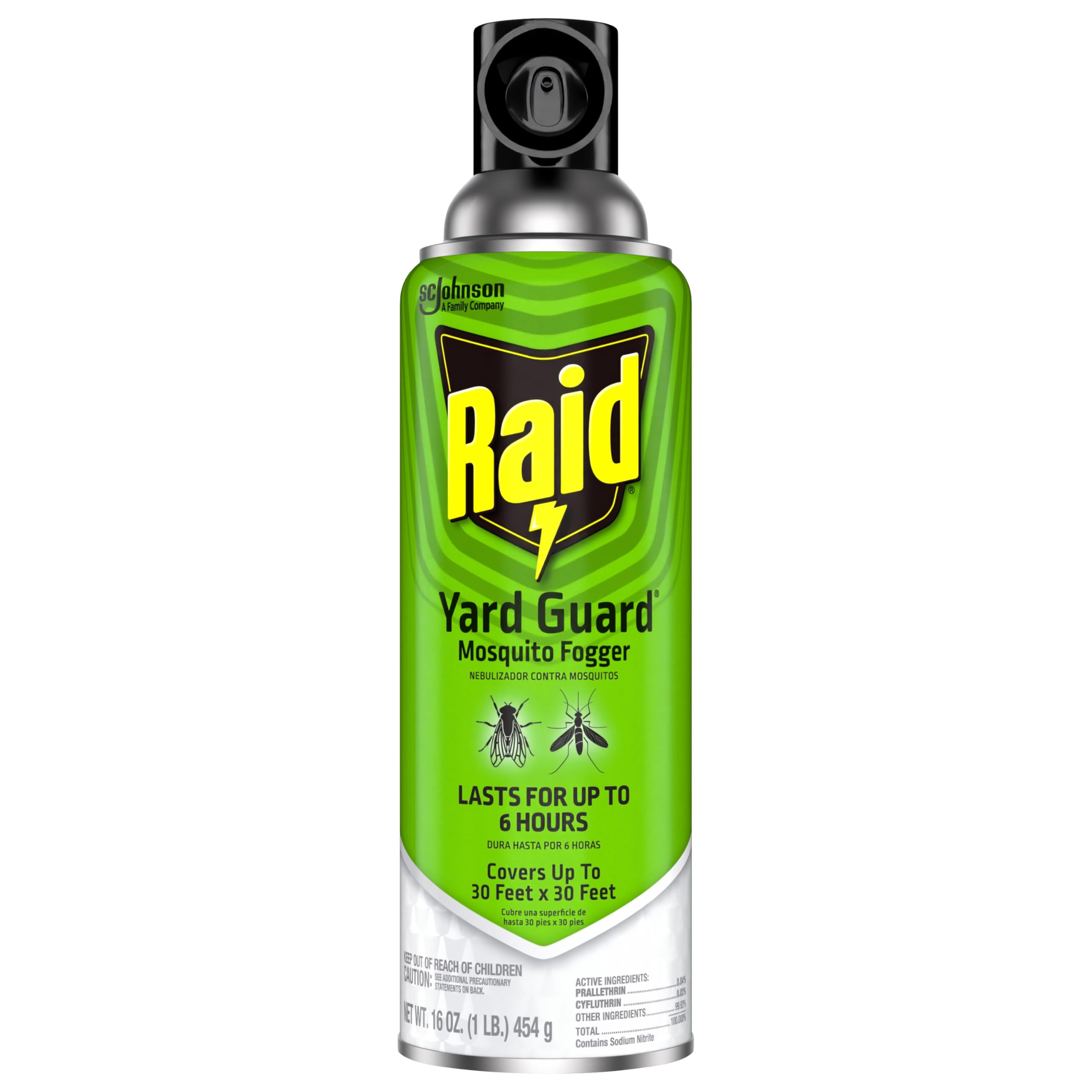 16 oz Raid Yard Guard bottle ready for quick outdoor treatment
