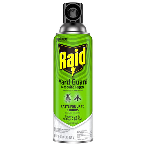 16 oz Raid Yard Guard bottle ready for quick outdoor treatment