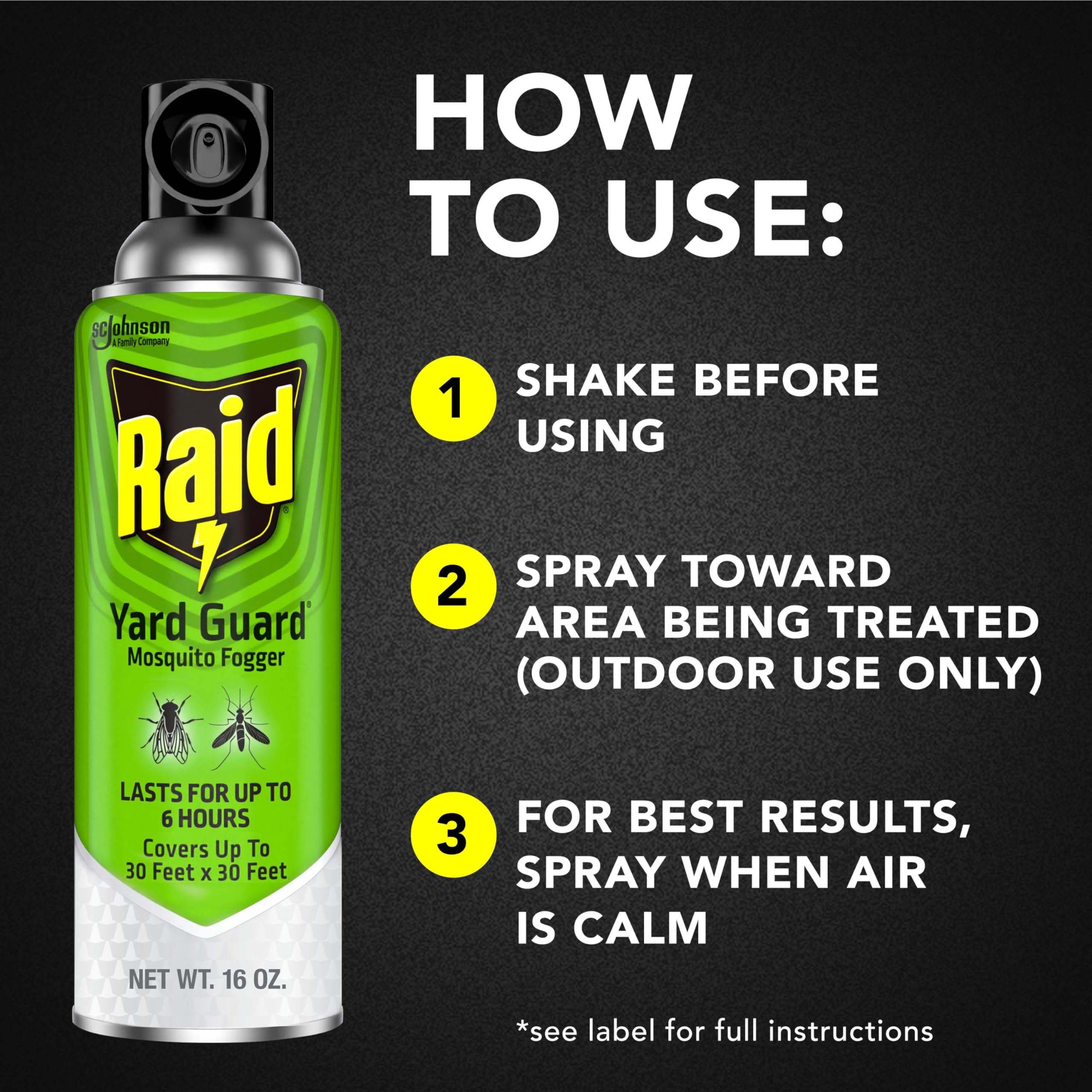 Backyard party setting with Raid Yard Guard keeping pests away