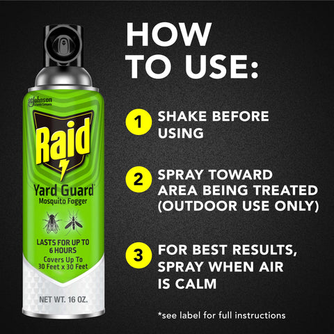 Backyard party setting with Raid Yard Guard keeping pests away