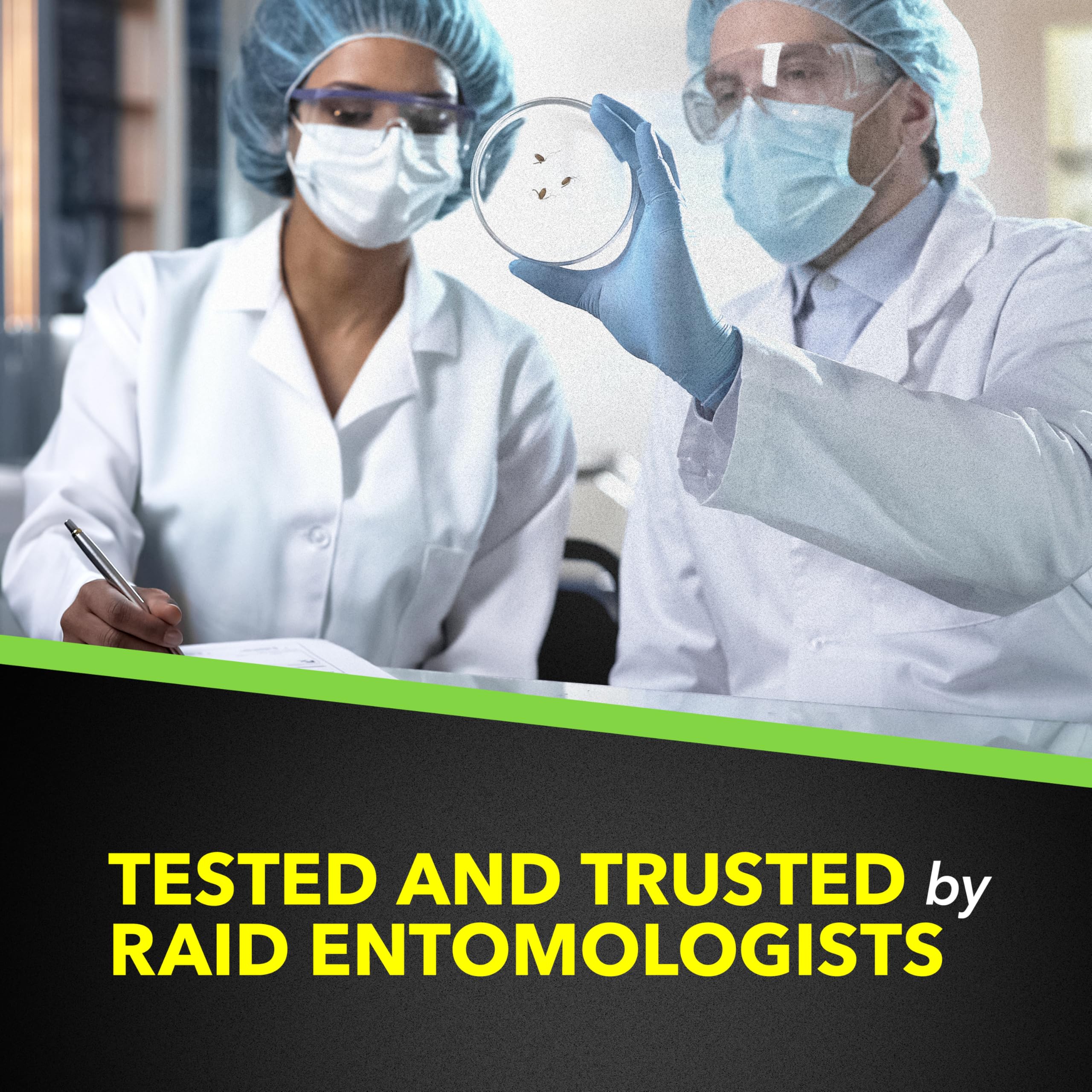 Outdoor dusk scene with Raid Yard Guard providing hours of relief