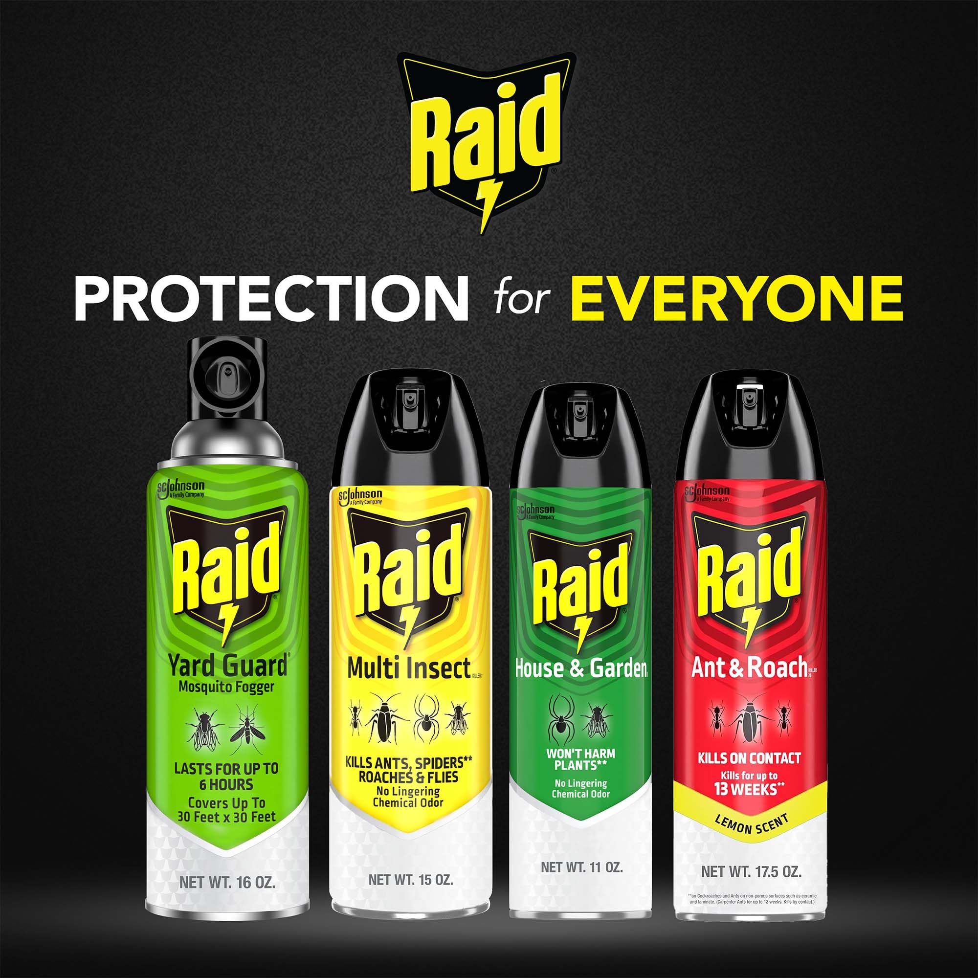 Fog misting across garden and lawn with Raid Yard Guard