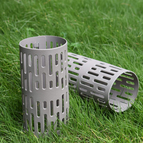 RAIKEDR mesh bark guard installed on a tree blends with the landscape.