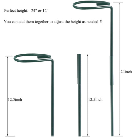 RAIKEDR 24-inch hoop stake ready for taller garden plants