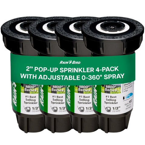 Rain Bird 1802FDSPRS PRS dual spray nozzle provides even irrigation across lawn.