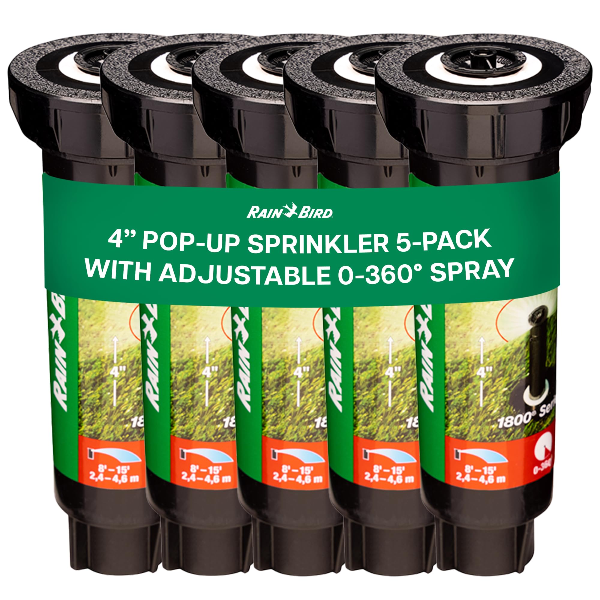Rain Bird 1804 spray head with 4 inch pop-up for irrigation efficiency