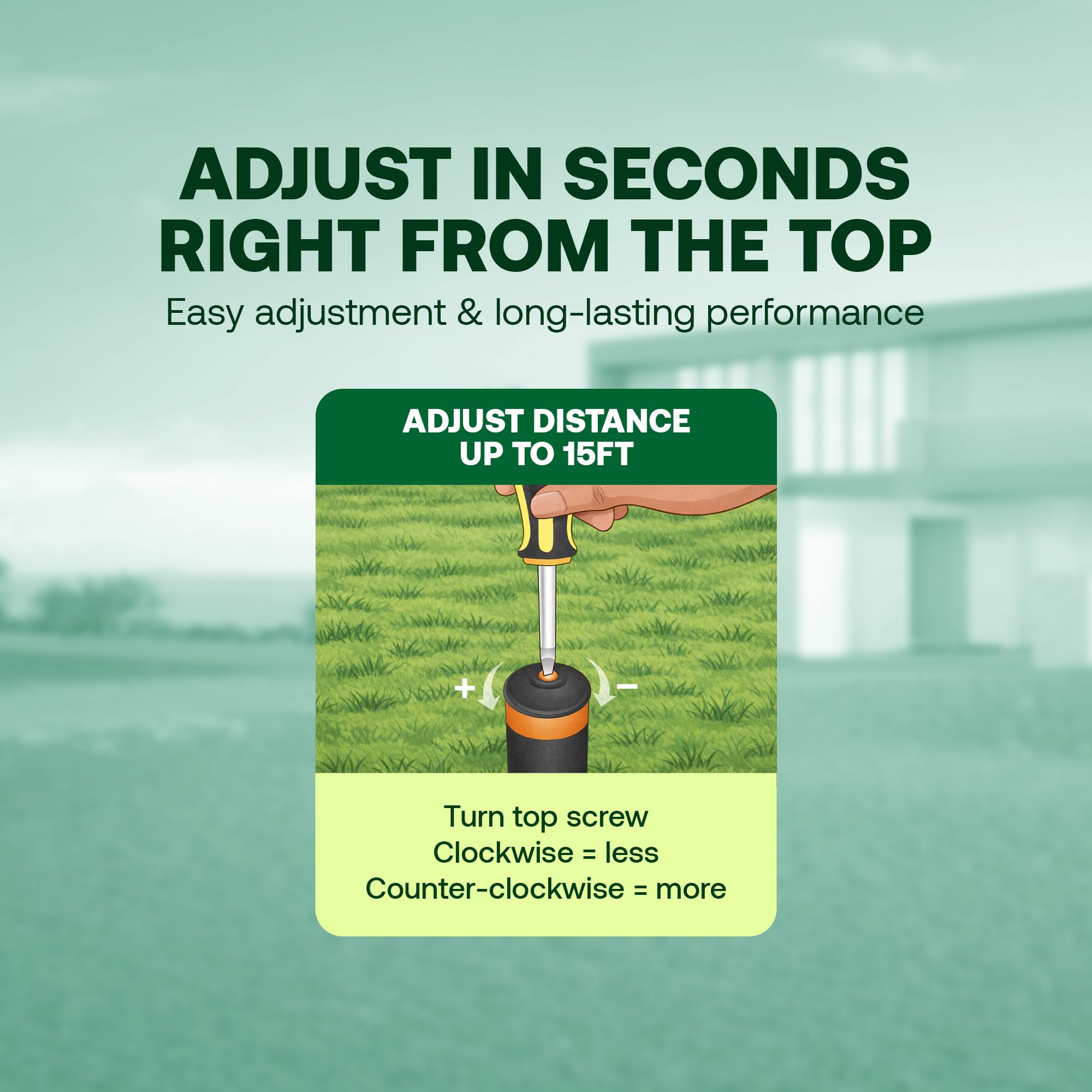Rain Bird 1804FDSP25 adjustable 8 to 15 feet spray distance