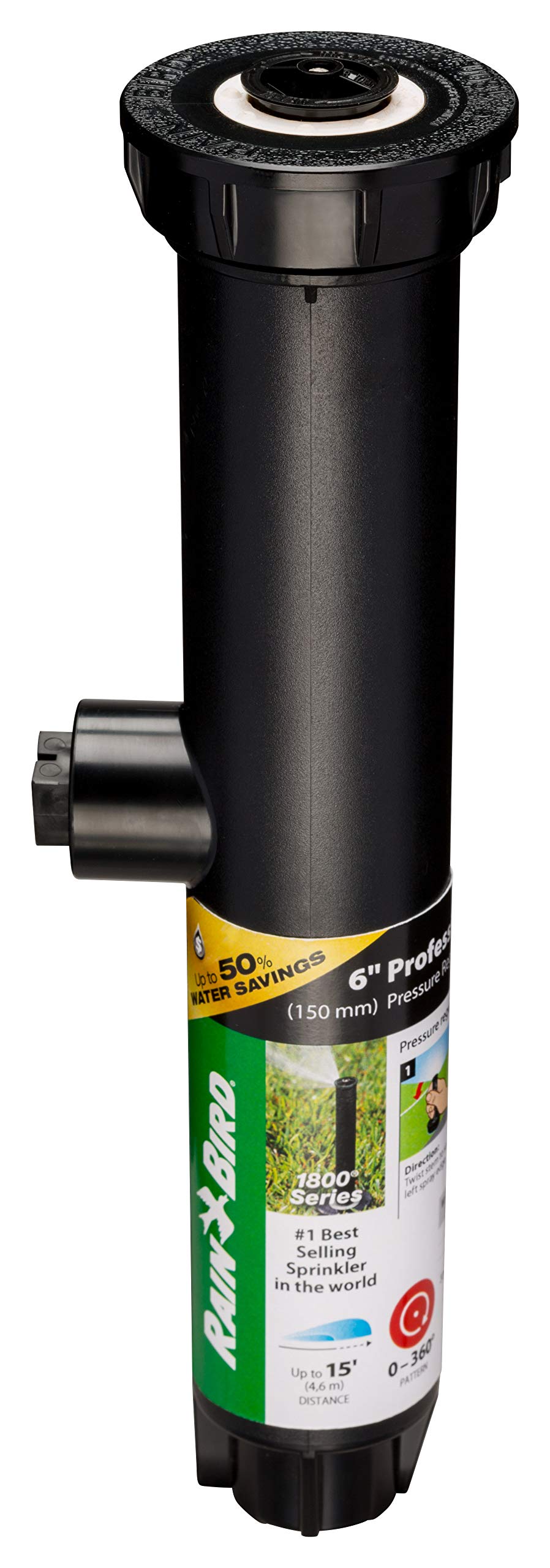 Rain Bird 1806APPRS 6-inch pop-up height enables mowing-friendly irrigation.