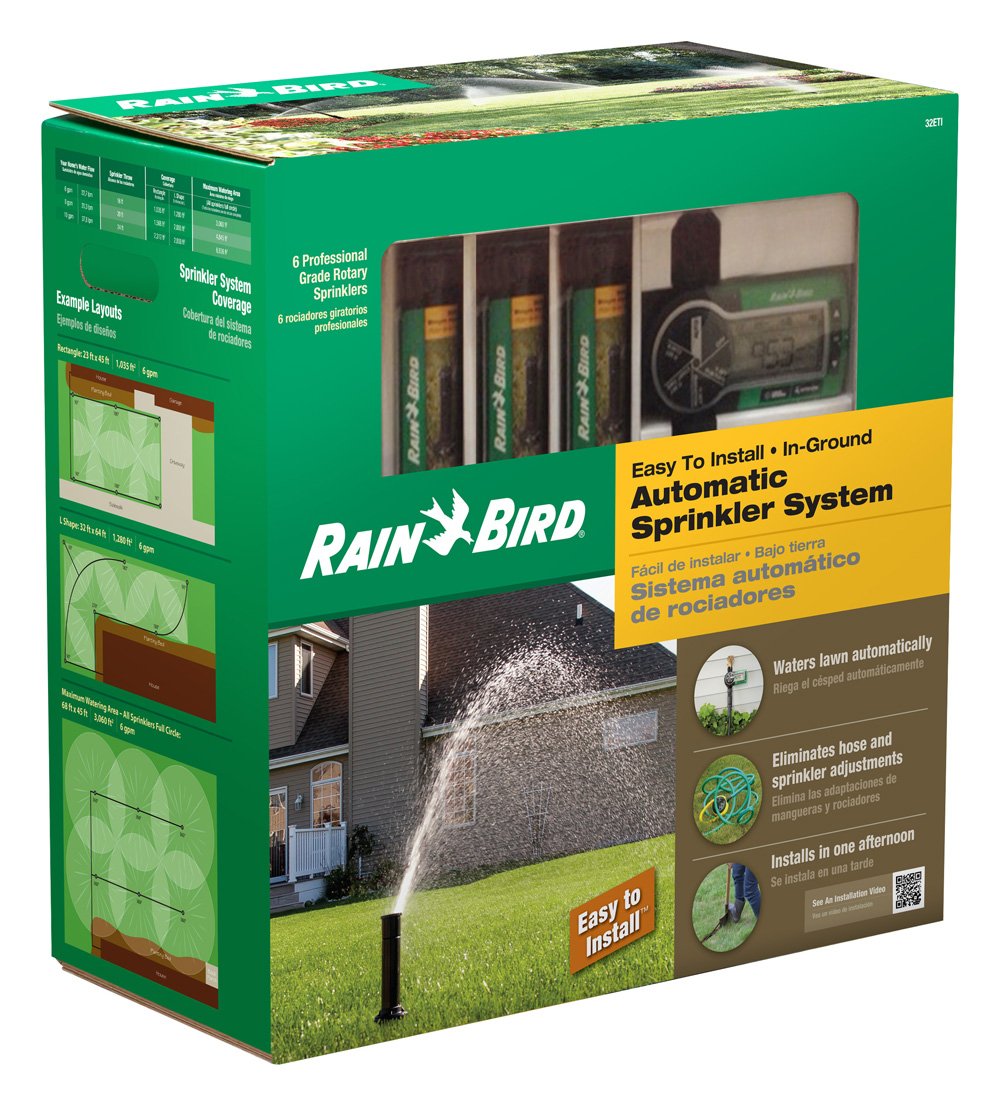 Rain Bird hose-end timer with clear display for easy scheduling.