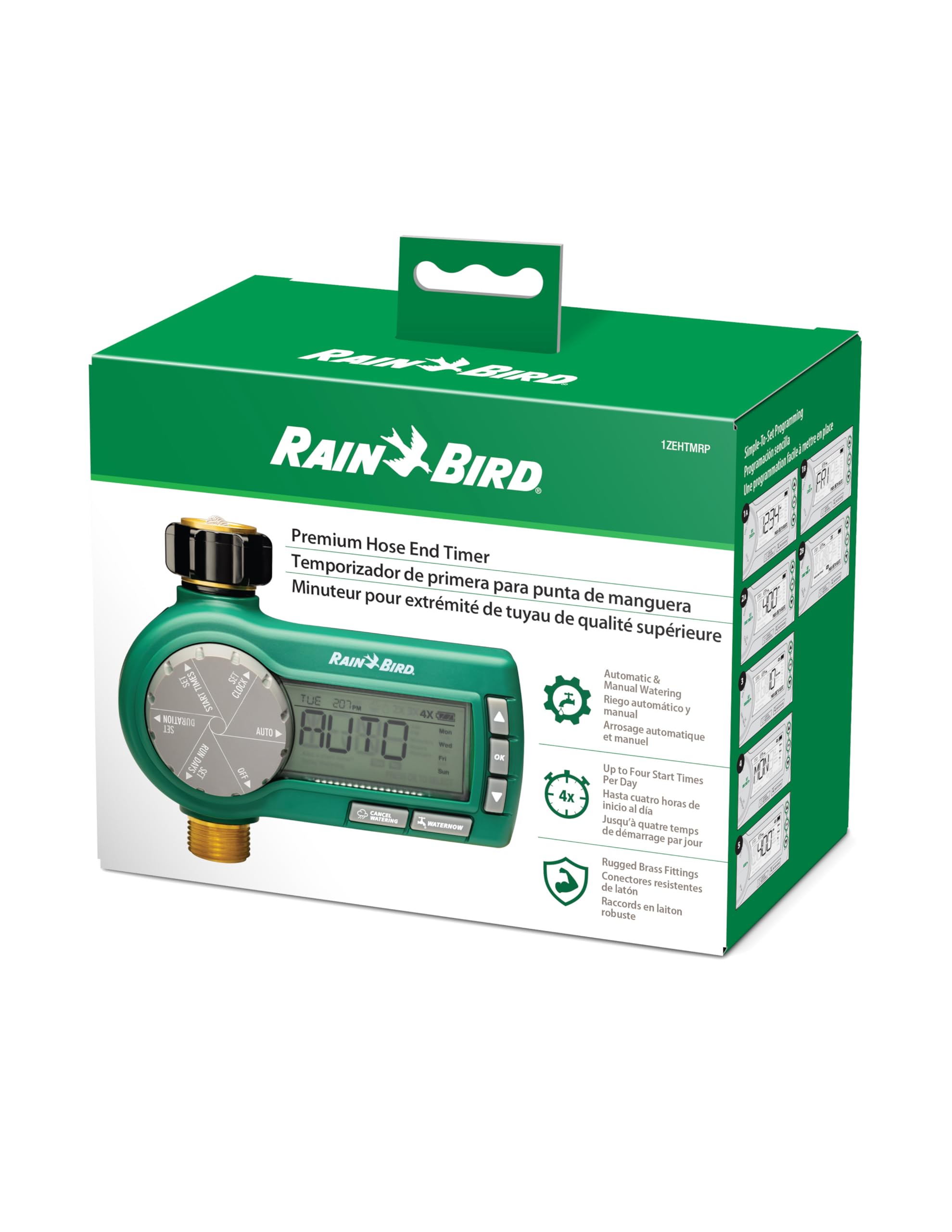 Rain Bird 1ZEHTMRP battery compartment powers operation in outdoor spots.