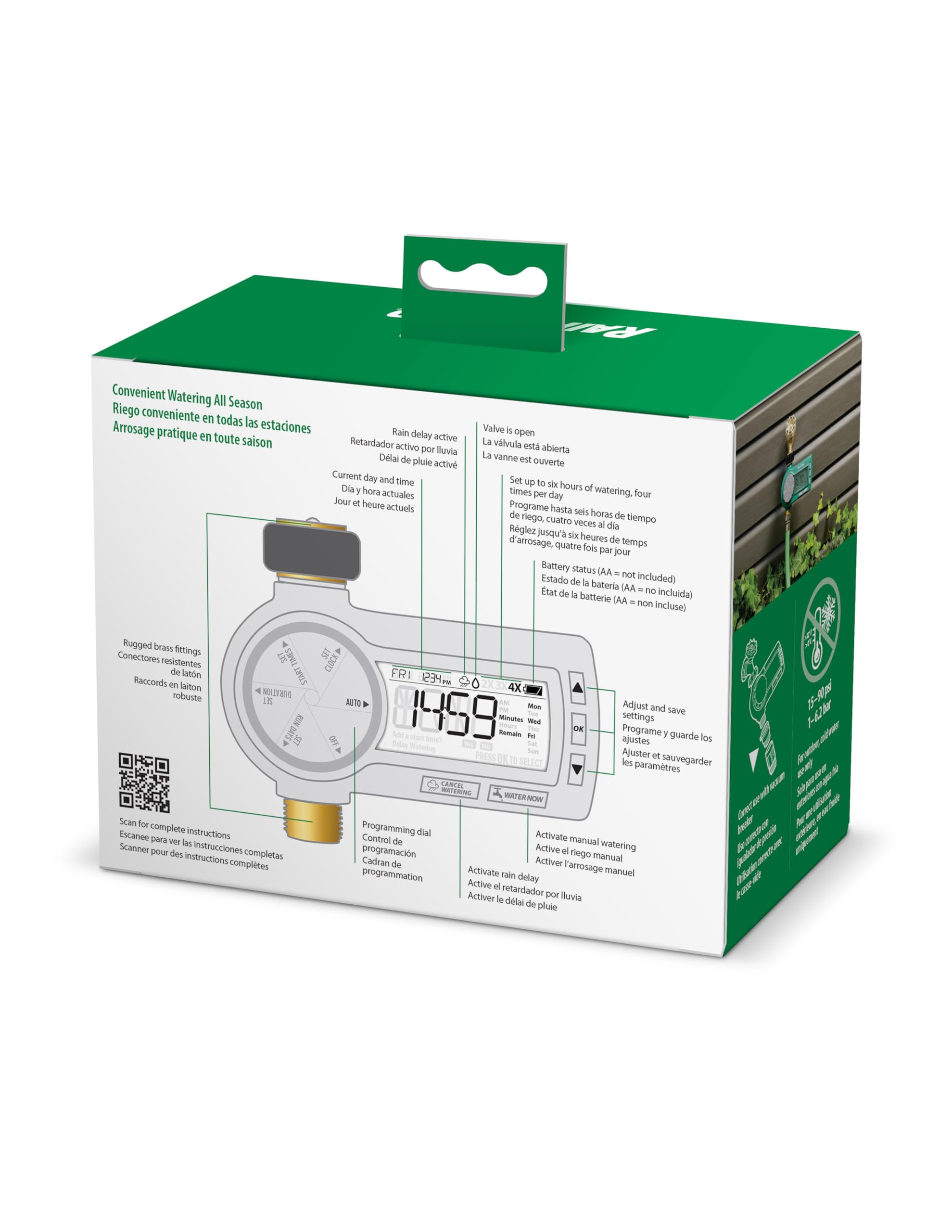 Rain Bird 1ZEHTMRP suitable for indoor and outdoor use with frost precautions.