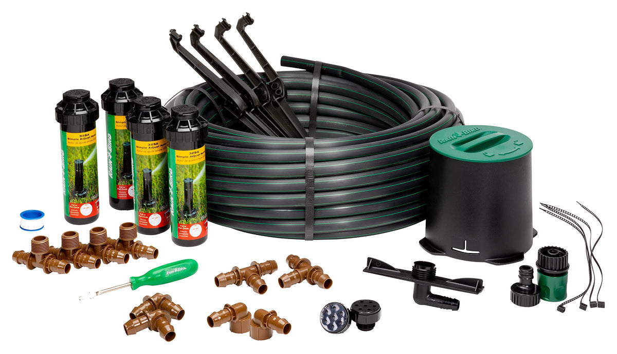 Rain Bird 32HE in-ground rotor pops up to irrigate evenly across your lawn