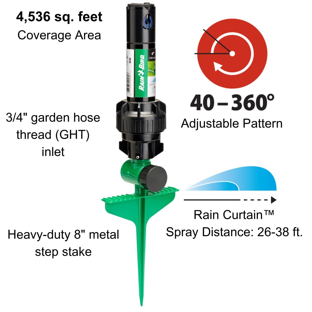 Rain Bird 42SASPG adjustable pattern from 40° to 360° for flexible zoning