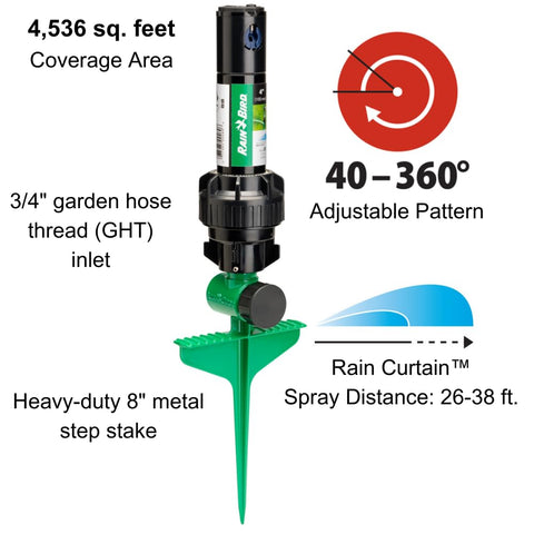 Rain Bird 42SASPG adjustable pattern from 40° to 360° for flexible zoning