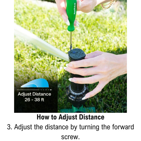 Rain Bird 42SASPG top-adjustment with screwdriver while running