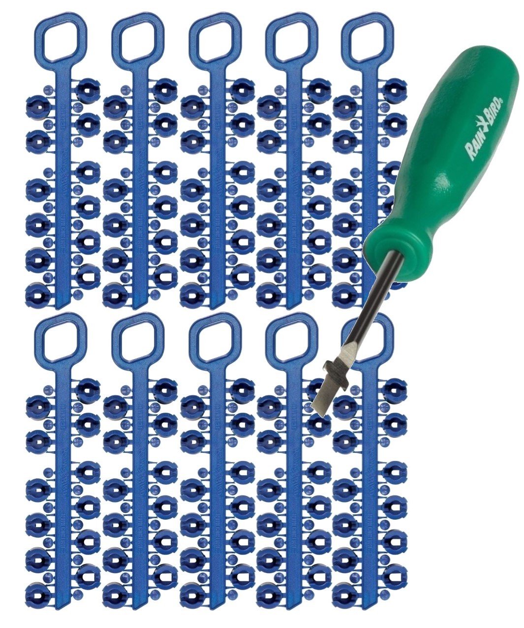 Rain Bird 5000-series rotor nozzles 10-pack providing even radius coverage for lawns and landscapes