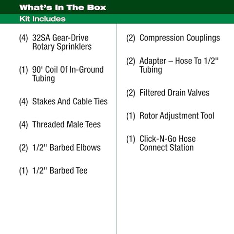 Rain Bird click-n-go hose connection enables quick setup and detach