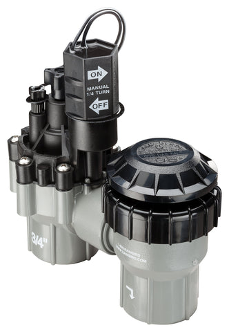 Rain Bird DASASVF075 flow-control knob close-up for precise zone adjustment.