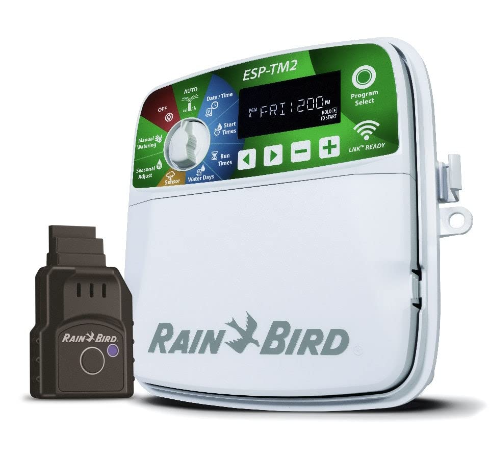 Rain Bird ESP-TM2 back-lit display for easy programming in low light.