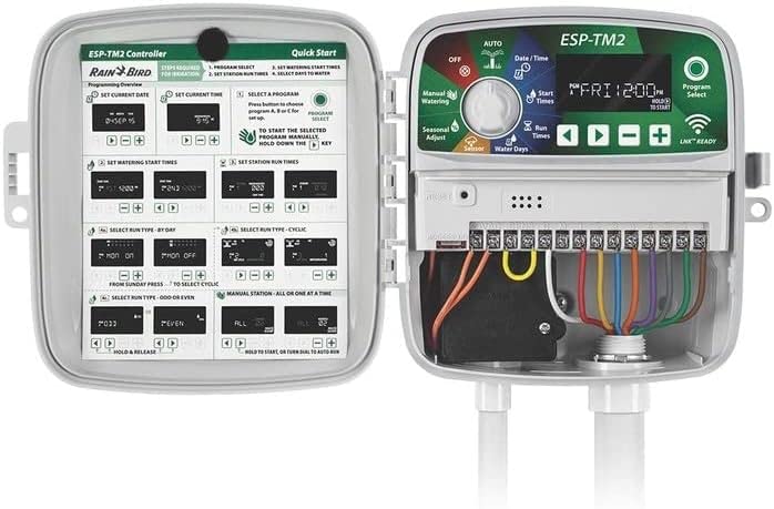 Rain Bird ESP-TM2 back-lit display enables clear programming in sun or shade.