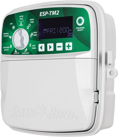 Rain Bird ESP-TM2 installation for indoor or outdoor irrigation control.
