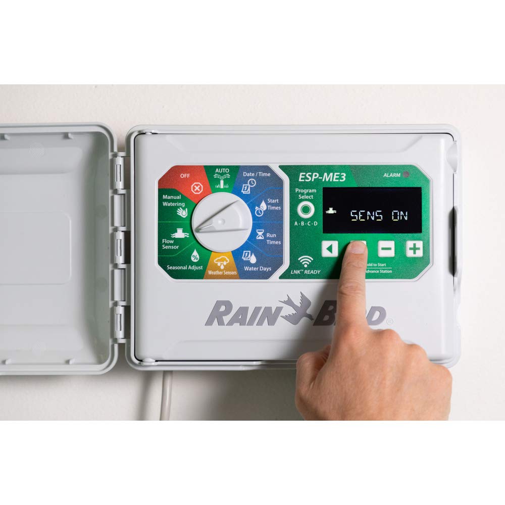 Rain-Bird ESPME3 controller back ports for easy wiring and expansion.