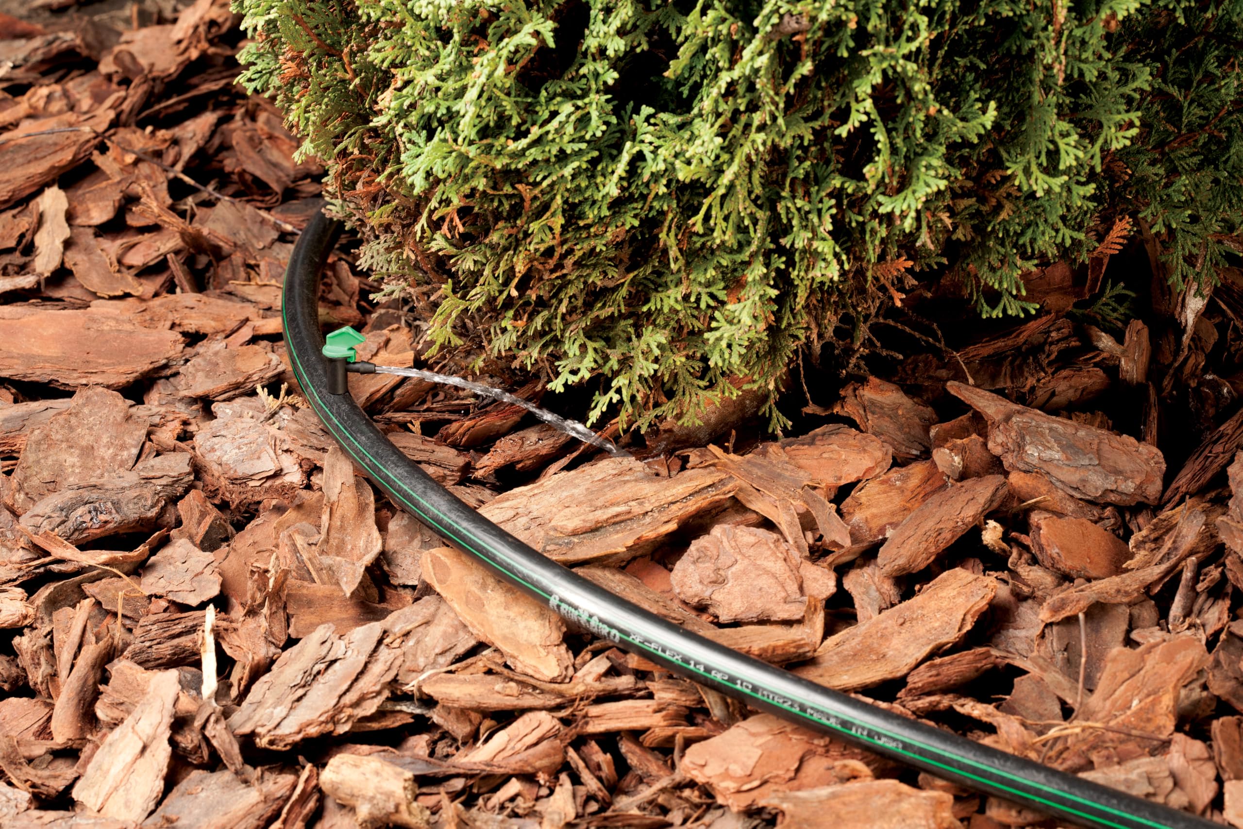 Rain Bird FE40-25S barbed ends attach to 1/2 inch tubing for direct plant delivery