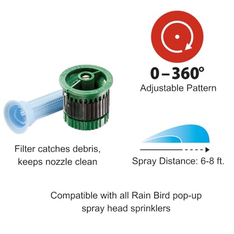 Rain Bird HEVAN085PK textured collar grip enables easy pattern changes even when wet.