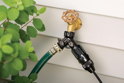 Rain Bird compatible timer option for automated watering enhances convenience.