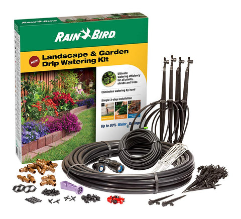 Rain Bird LNDDRIPKIT full irrigation kit enables ready landscape watering setups.
