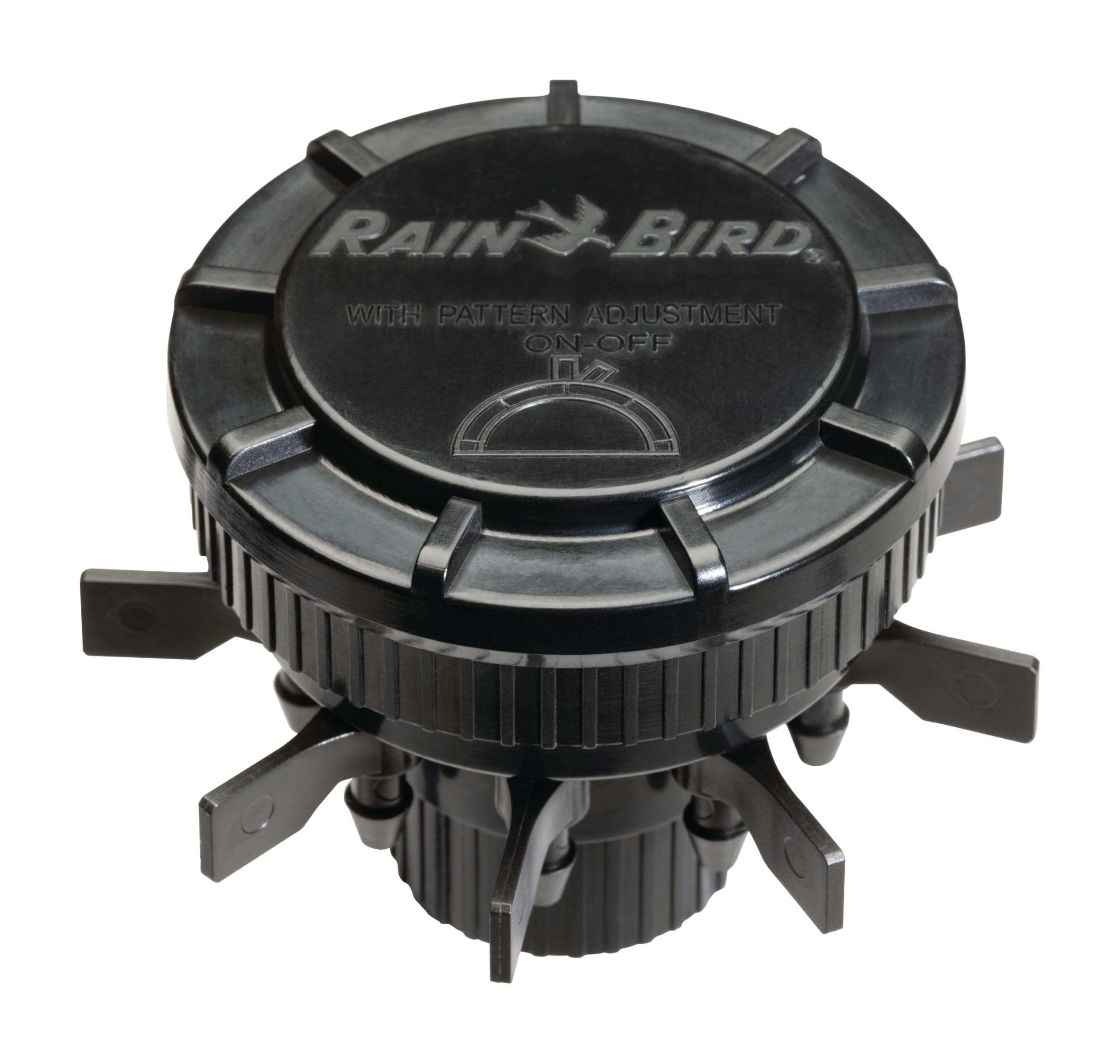 Rain Bird MANIFPRPS2 nine-port manifold close-up showing precise flow control.