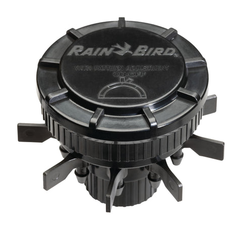 Rain Bird MANIFPRPS2 nine-port manifold close-up showing precise flow control.