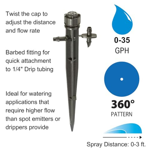Rain Bird MUF-SPK4S adjustable cap enabling 0–3 ft spray control