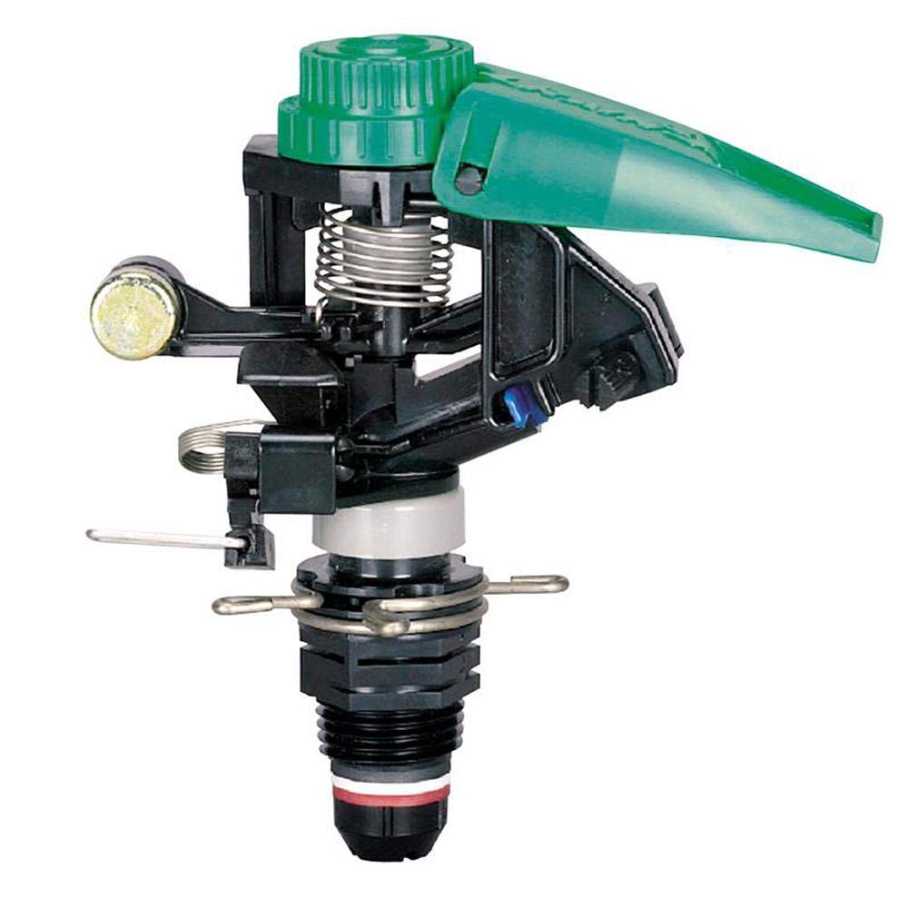 Rain Bird P5R brass-weighted arm delivers stable spray control near structures