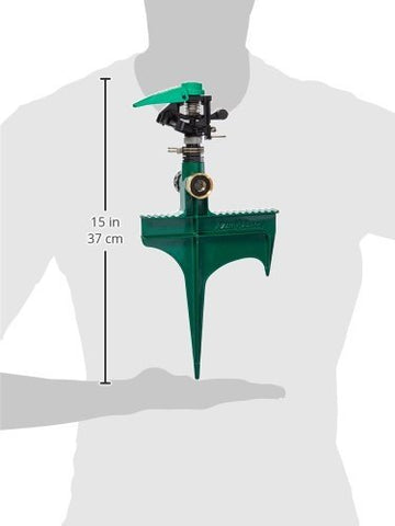 Rain Bird P5RLSP water saver arm reduces splash near structures.