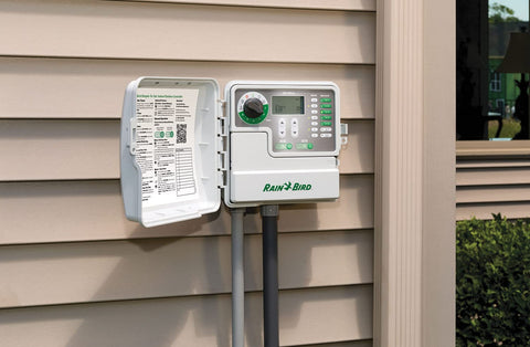 Rain Bird SST600OUT dial and display close-up for intuitive programming and scheduling