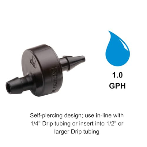 Rain Bird SW10-30PS emitter side tubing connection for easy installation
