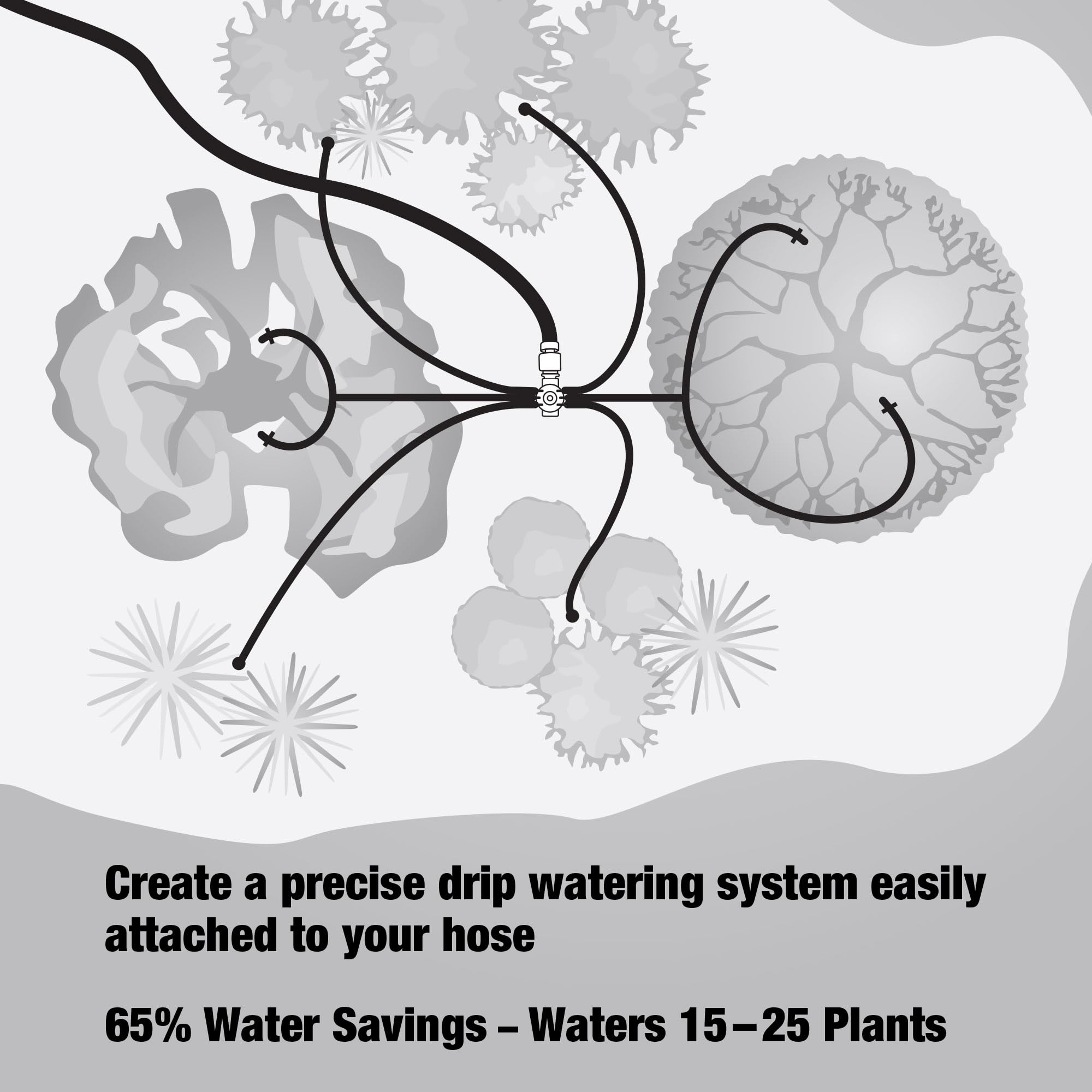 Rain Bird half-pattern bubblers deliver gentle, targeted watering for borders.